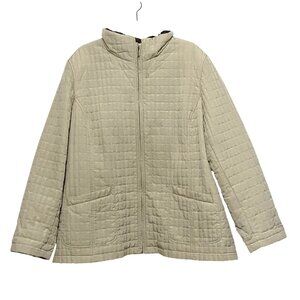 White Stag Womens Quilted Jacket 3XL Beige Coastal Grandma Minimalist Neutrals‎